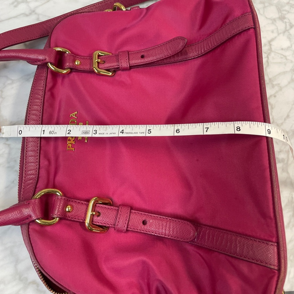 Prada Fuchsia/Pink Nylon Satchel with Gold Hardware - Picture 12 of 12